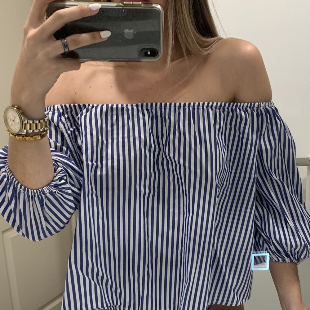 Striped Off the Shoulder Shirt
